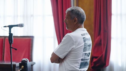 El acusado, durante la vista en la Audiencia Provincial de Ourense