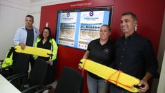 Momento da presentaci&oacute;n da xornada da Liga Galega de Salvamento na casa do concello de Vilagarc&iacute;a.