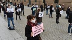 Protesta de la plataforma Hostelería Con Conciencia