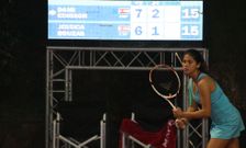 J�ssica Bouzas, ayer durante el segundo set. 