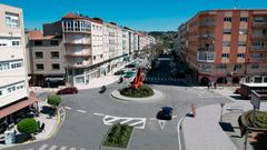 Plano de la glorieta de intersecci�n entre las avenidas  Constituci�n y Barra�a de Boiro.
