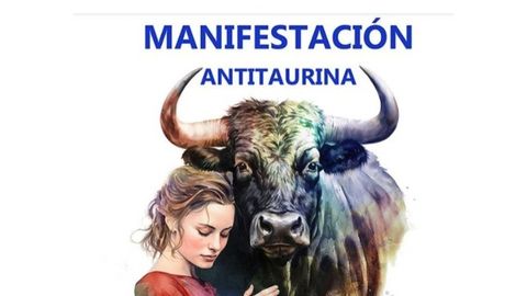 Cartel anunciador de la manifestaci�n antitaurina convocada por Anadel en Gij�n