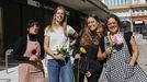 Propietarias de las floristeras del entorno de la plaza San Agustn. 