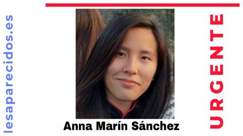 Imagen de Anna Mar�n distribuida por SOS Desaparecidos