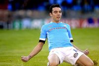 Iago Aspas celebrando uno de los 12 goles que marc� en la temporada de su debut en Primera Divisi�n con el Celta.