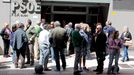 Militantes socialistas ante la Casa del Pueblo de Gijn, en una imagen de archivo de 2017