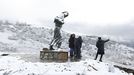 El alto de O Cebreiro es uno de los lugares de Galicia m�s proclives a la llegada de la nieve.