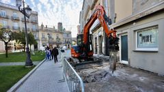 Obras de renovaci�n del pavimento en Campo Castelo