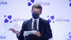 Feijoo durante el foro de innovaci�n tur�stica en el que participa en Madrid