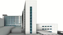 Recreaci�n de como quedara el edificio del Materno Infantil tras la reforma