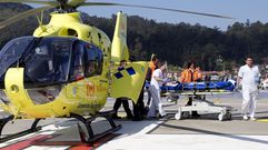 Simulacro del helipuerto del Cunqueiro