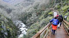 Ruta de senderismo del ca��n del r�o Mao, afluente del  Sil, en la Ribeira Sacra de Ourense