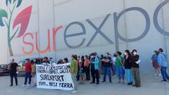 Los convocantes corearon diversas consignas contra Surexport