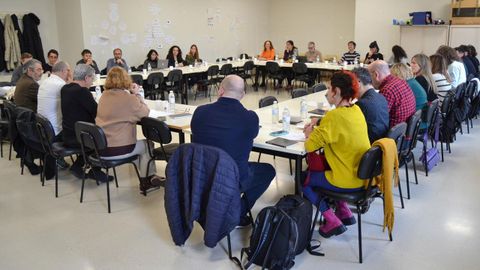 Participantes en la Conferencia de Decanos de Bellas Artes de Espaa que se celebra en Pontevedra