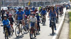 Participantes en la bicicletada de 30 D�as en Bici
