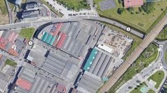 Vista �rea de la conexi�n entre Ciudad Naranco y la rotonda de Luis Oliver