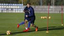 Hidi Real Oviedo Requexon Horizontal.Patrick Hidi durante el entrenamiento de ayer