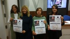 La concejala de Igualdad, Marisa Ponga, acompa�ada de la vicealcaldesa Ana Taboada y Andrea Rodr�guez y Lucia �lvarez, de Abogadas por la Igualdad