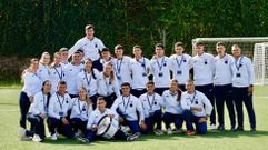 Leonor, segunda por la izquierda en la segunda fila, como una ms de los alumnos de la academia militar San Javier, de visita este fin de semana en Marn.