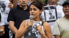 La actividad Martha Grajales, en una manifestación en Caracas el pasado 8 de agosto.
