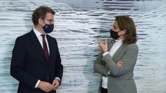 N��ez Feijoo, presidente de la Xunta, y la vicepresidenta Teresa Ribera, tras una reuni�n en Madrid el pasado mes de febrero