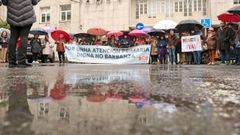 La concentraci�n tuvo lugar delante del centro de salud de Ribeira