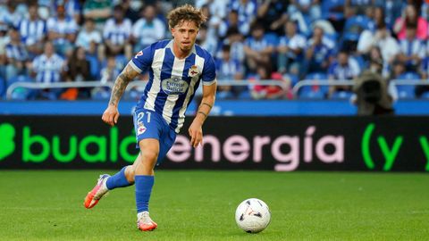 Fotograf�a de archivo de Mario Soriano jugando en Abanca Riazor.
