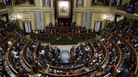 Una vista del hemiciclo del Congreso de los Diputados.