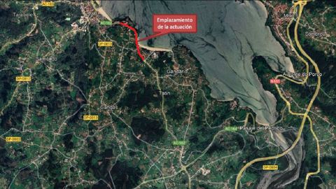 Plano del tramo donde se renovar�n las aceras.