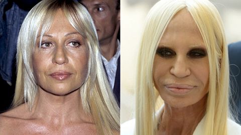 La dise�adora de moda italiana Donatella Versace