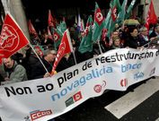 Representantes sindicales mostraron su rechazo al ajuste antes de iniciarse ayer la reuni�n.