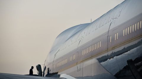 Obama, subiendo al �Air Force One�