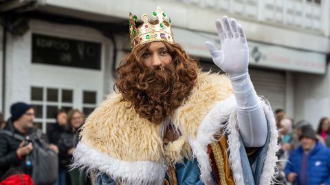 Abel Blanco, en la que podr�a ser su �ltima participaci�n como rey Gaspar en la cabalgata de Ordes