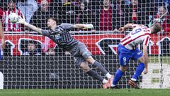 El guardameta celeste Ionut Andrei Radu, durante el Atl�tico-Celta.