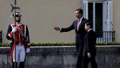 El pr�ncipe Felipe recibi� al pr�ncipe heredero de Jap�n, Naruhito.