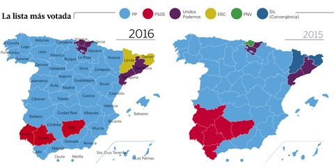 La lista ms votada por provincia