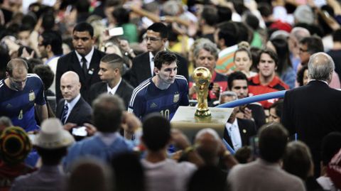 Messi ante la Copa del Mundo en R�o de Janeiro. 