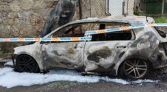 El coche qued� totalmente calcinado
