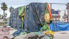 Lugar donde se produjo el accidente de un hinchable, en Mislata (Valencia) en el que fallecieron dos ni�as.