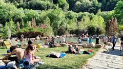 Las termas de Outariz se llenaron en Semana Santa.