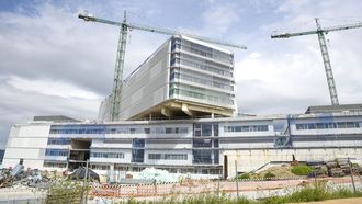 Los edificios del Novo Montecelo, en Pontevedra, cuya obra civil rematará este verano del 2025