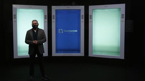 Juan Sanjuan, CEO de Nunegal y cofundador de Newtonlab, en la inauguracin de la nueva sede