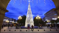 Alumbrado de Navidad en la Praza Maior de Lugo