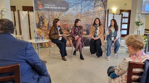 Alejandra Seara, Elisa Fern�ndez, Angelly P�rez y Zaira Vidal, en la mesa redonda sobre emprendimiento femenino rural.
