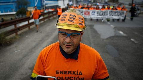 Manifestación de los trabajadores de Alcoa en A Coruña, esta tarde