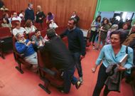 La asamblea se prolong� durante m�s de tres horas en el sal�n de actos del Carballo Calero. 