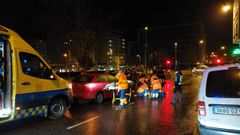 El hombre fue trasladado al HULA tras el accidente.
