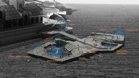 Propuesta de una piscina flotante en San Lorenzo.