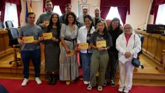 Ganadores del concurso de pinchos Barbads a Bocados, en el Concello.