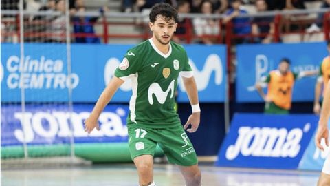 El jugador Adrin, Pirata, en el equipo Movistar Inter FS